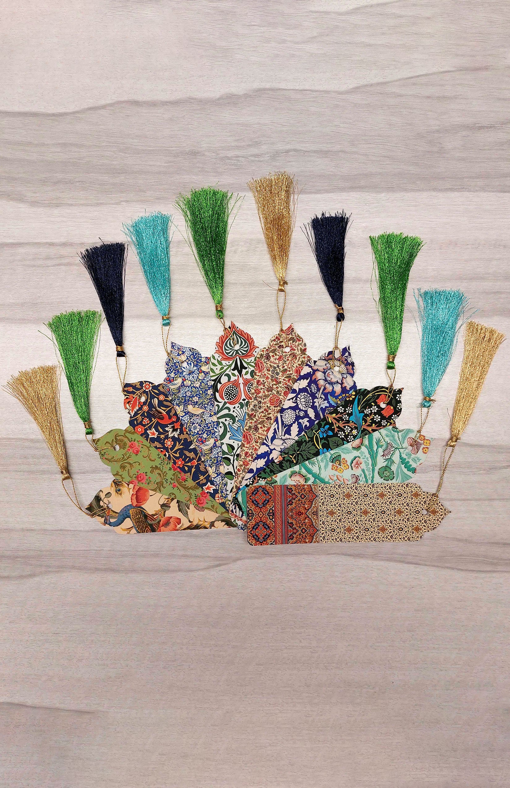 Naqsh o Nigaar Bookmarks - Persian Design Velvet Touch Premium Poetry Bookmarks  Set of 10