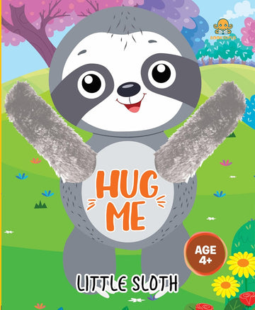 Booktopus Hug Me Hand Puppet Board Book – Little Sloth Interactive Bedtime Story with Soft Arms – Early Learning Books for Kids 4+ Years –