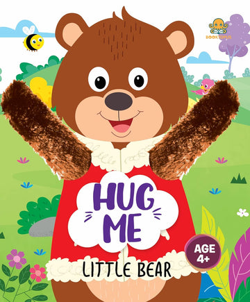 Booktopus Hug Me Hand Puppet Board Book – Little Bear Interactive Bedtime Story with Soft Arms – Early Learning Books for Kids 4+ Years –