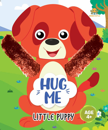 Booktopus Hug Me Hand Puppet Board Book – Little Puppy Interactive Bedtime Story with Soft Arms – Early Learning Books for Kids 4+ Years –
