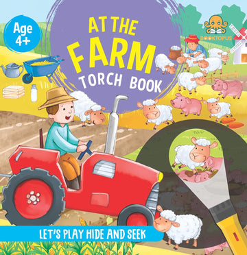 Booktopus Torch Discovery Book – At The Farm Hidden Picture Book with Torch – Learning Activity Books for Kids 4+ Years – Interactive Book