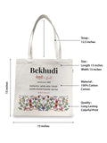 Rekhta Bekhudi Tote Bag | 100% Cotton Canvas Bags for Men & Women
