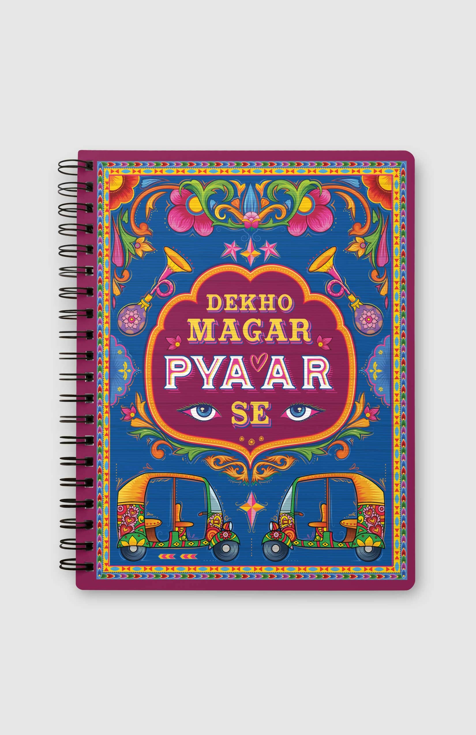 Dekho Magar Pyaar Se Spiral Notepad – Urdu Truck Art Shayari Notepad