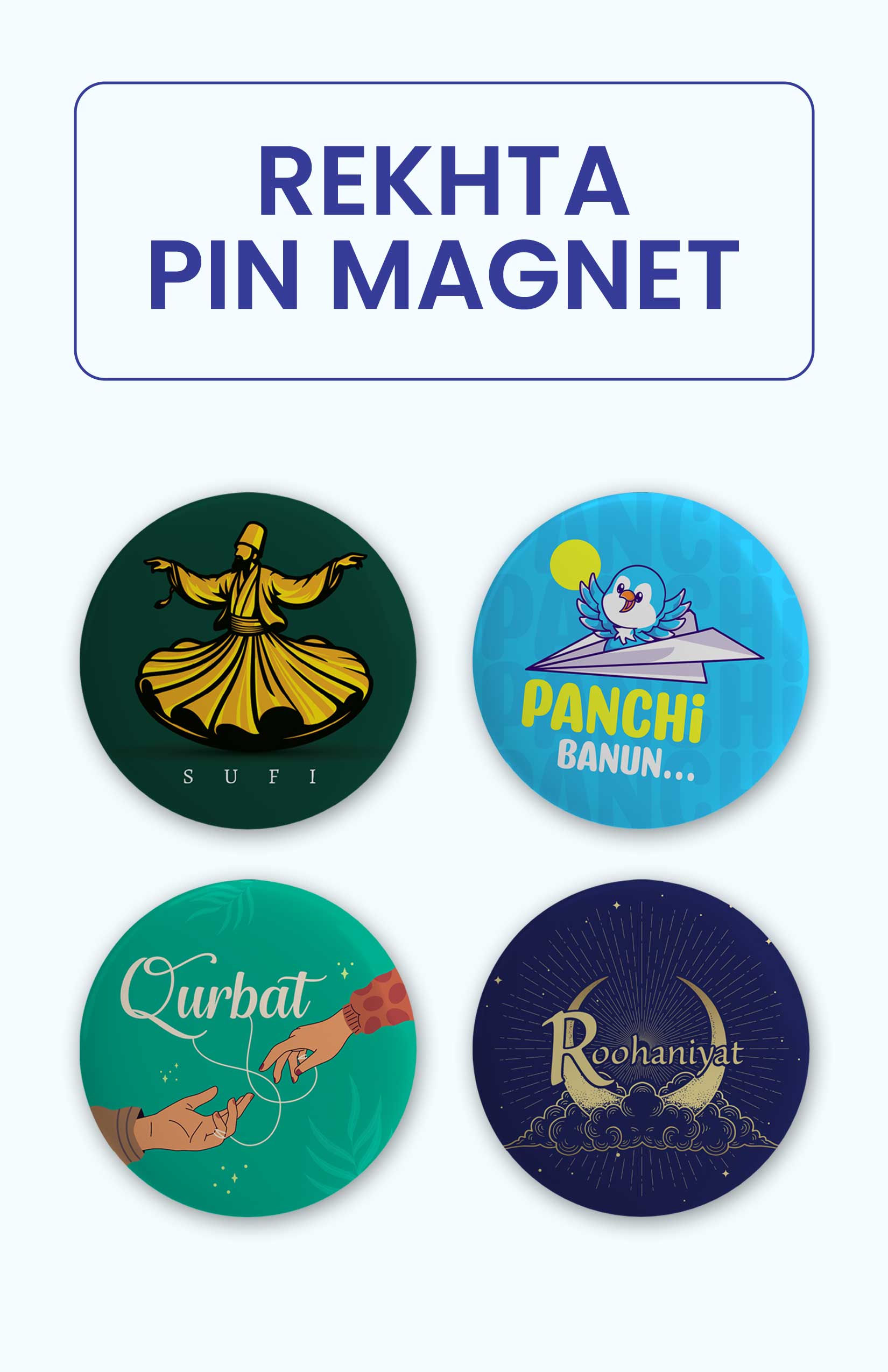 Rekhta Soulful Pin Magnet's