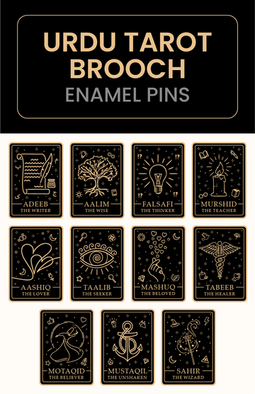 Urdu Tarot Brooch Enamel Pins