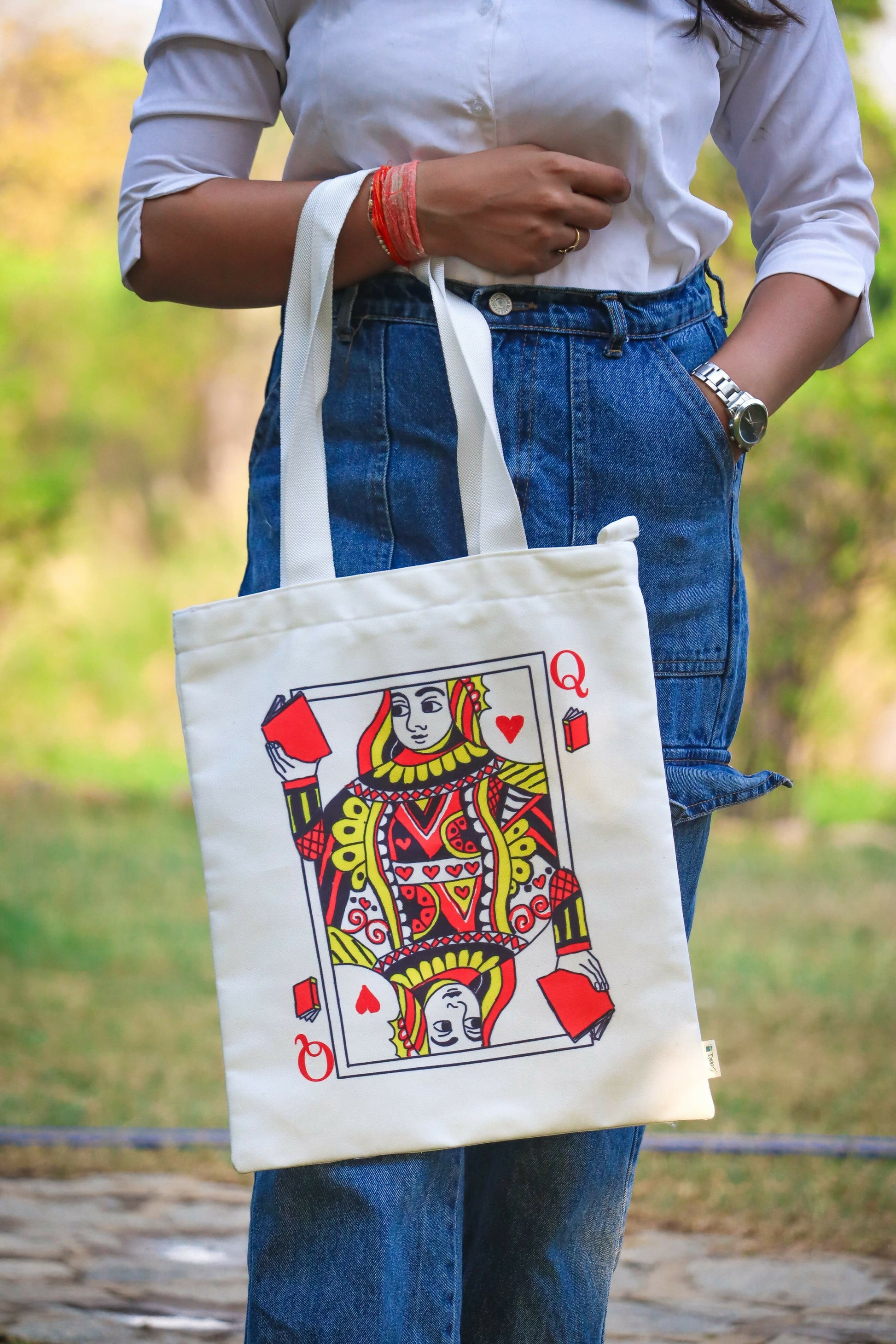 Queen of Reading Tote Bag