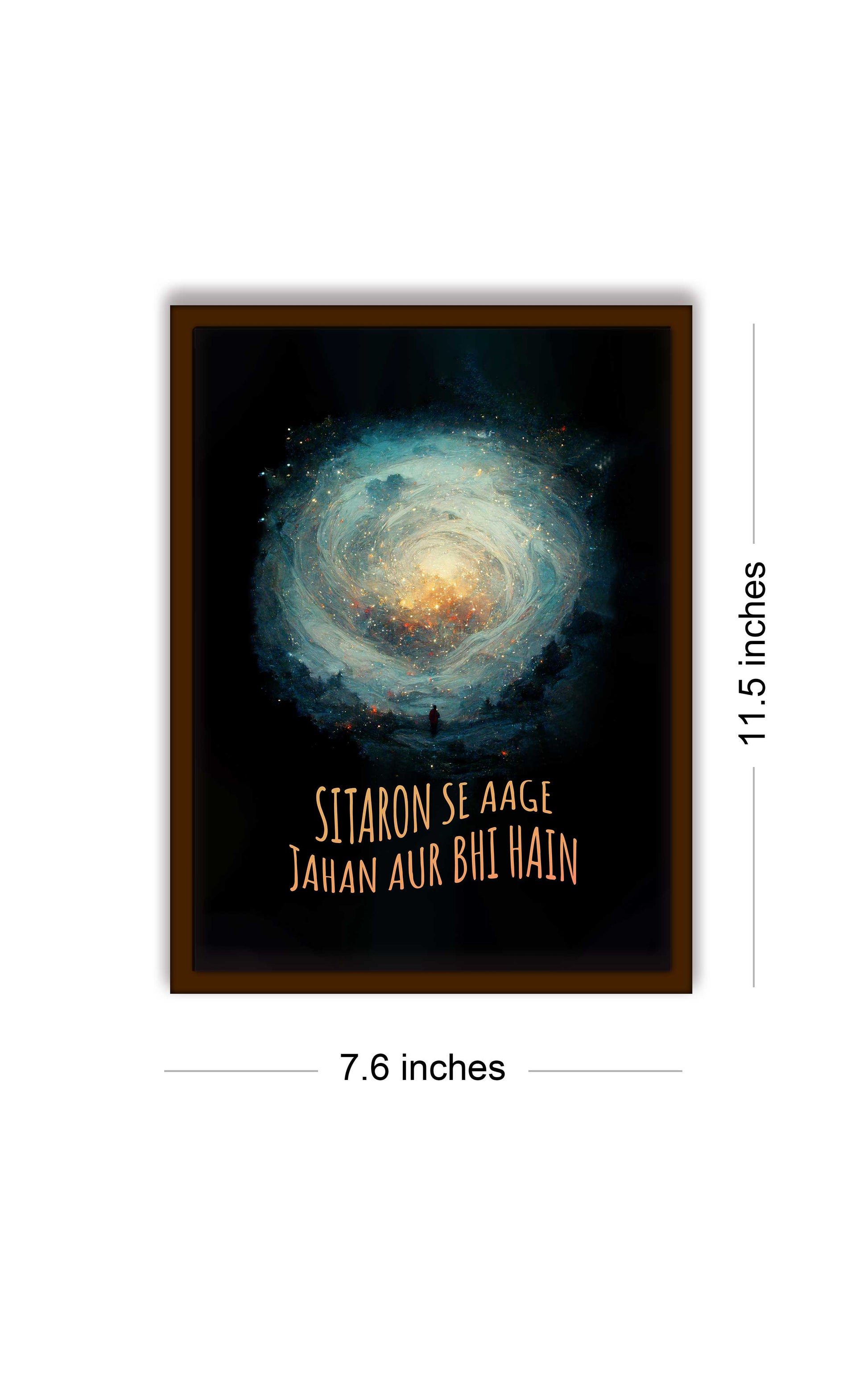 Quotes Wall Posters with Frame for Home and Office ; Sitaaron Se Aage Jahaan Aur Bhi Hain