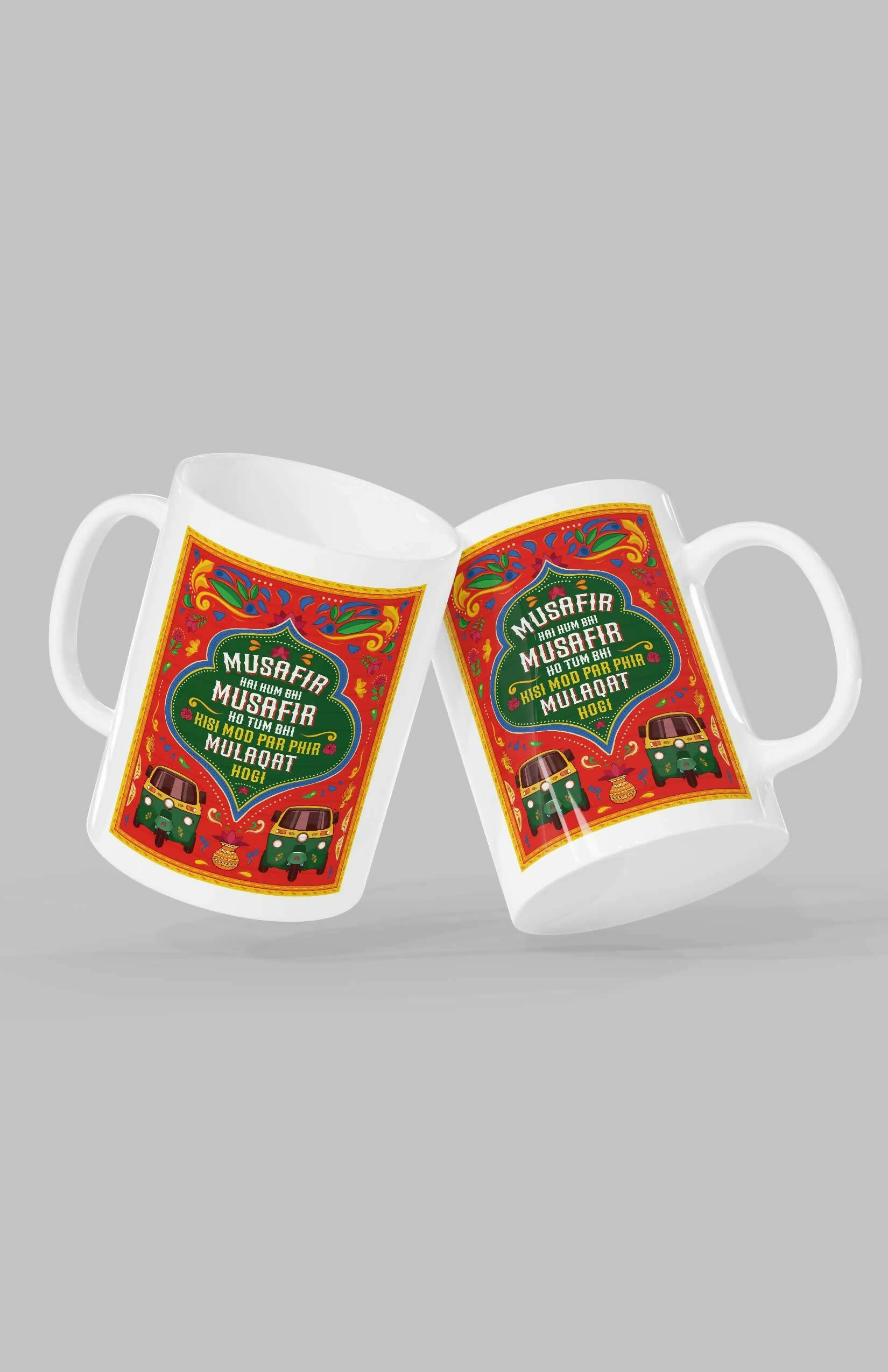 Musafir Hai Hum Ceramic Mug – Urdu Truck Art Shayari Gifts