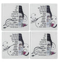 Books etc Ghalib Coasters Set ( Pack of 4)