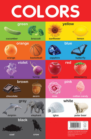 Colors - Early Learning Educational Posters For Children: Perfect For Kindergarten, Nursery and Homeschooling (19 Inches X 29 Inches)