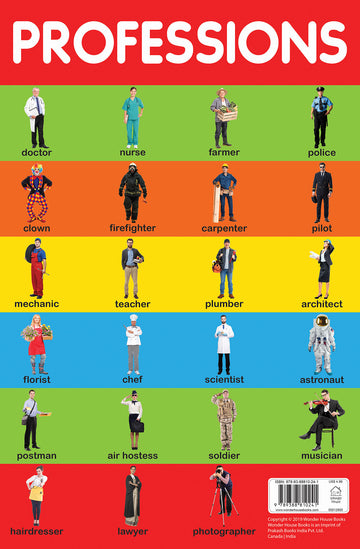 Professions - Early Learning Educational Posters For Children: Perfect For Kindergarten, Nursery and Homeschooling (19 Inches X 29 Inches)