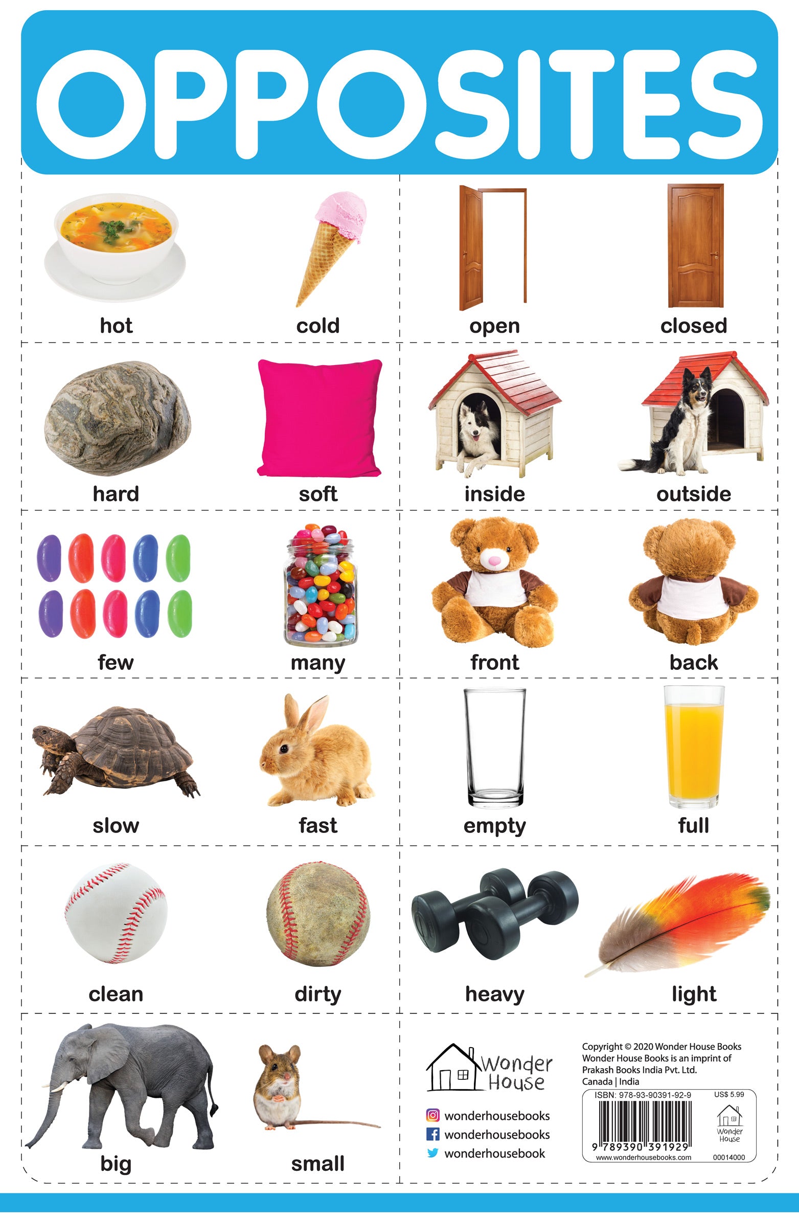 Opposites - My First Early Learning Wall Chart: For Preschool, Kindergarten, Nursery And Homeschooling (19 Inches X 29 Inches)