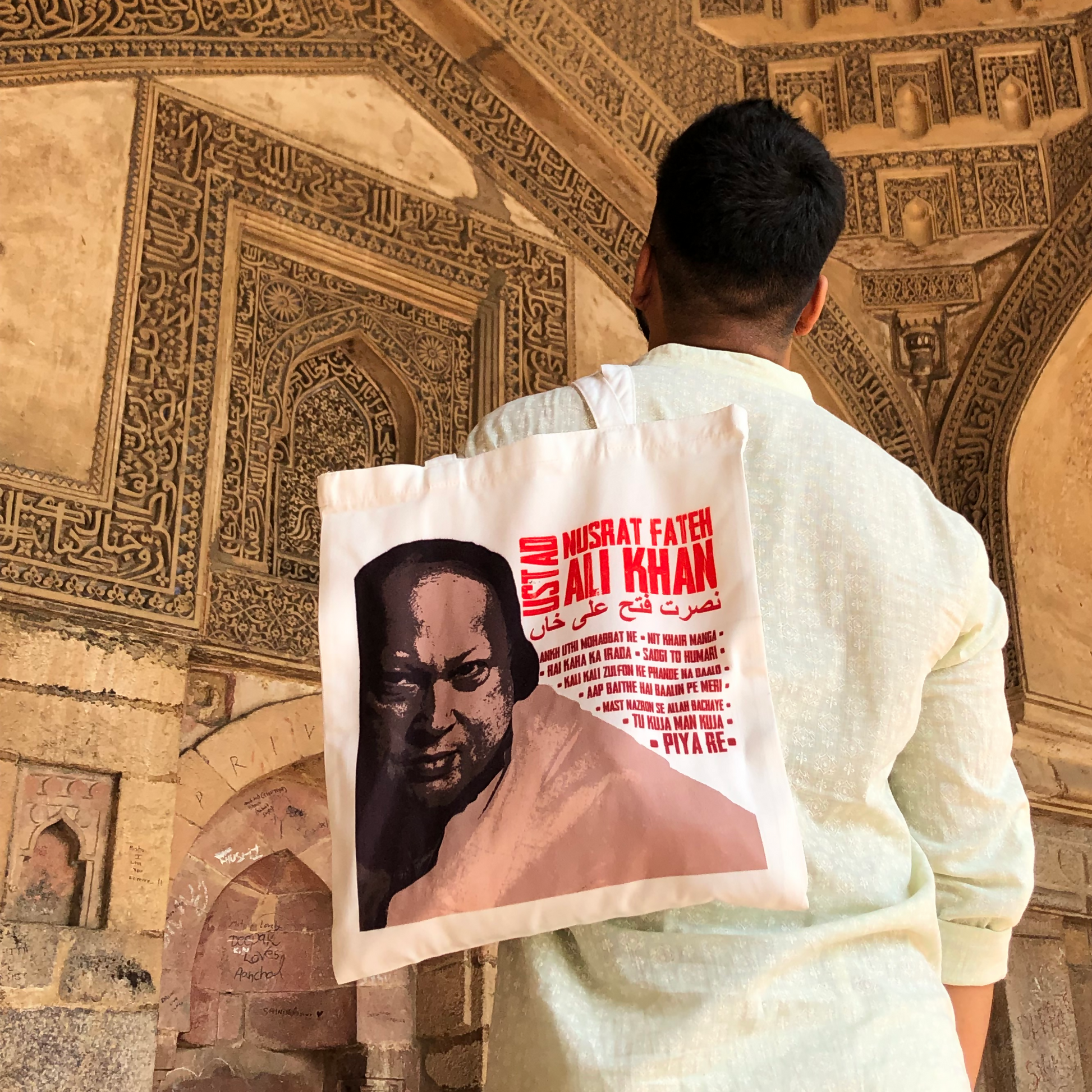 Nusrat Fateh Ali Khan Tote Bag