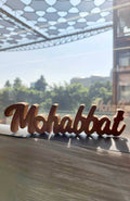 Wooden Mohabbat Text For Home Decor