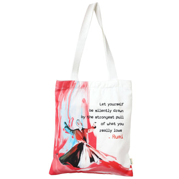 Books etc Canvas Rumi Tote Bag (Red)