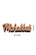 Wooden Mohabbat Text For Home Decor