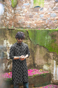 Urdu Jali Kurta (Black)