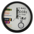 Books Etc So Many Books Wall Clock - Multicolour, (L x B x H): 30 cm x 30 cm x 7 cm