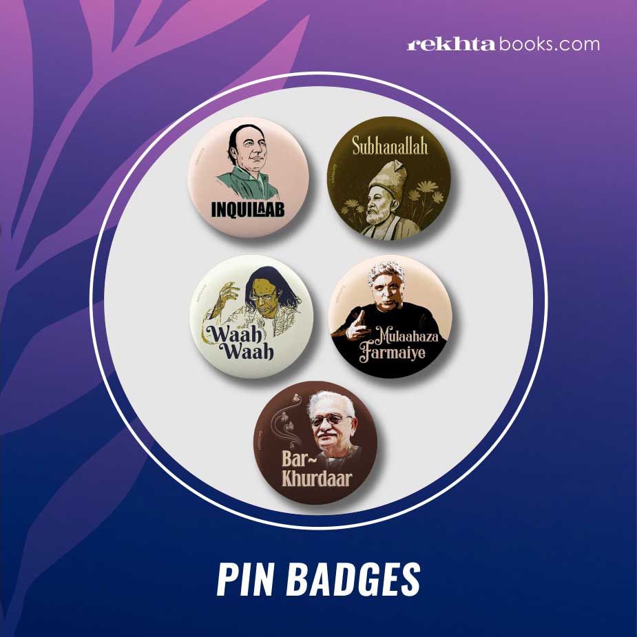 Buy Rekhta Literary Badges Wear Your Love for Urdu Literature.