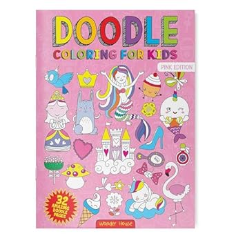 Doodle Coloring For Kids - Pink Edition