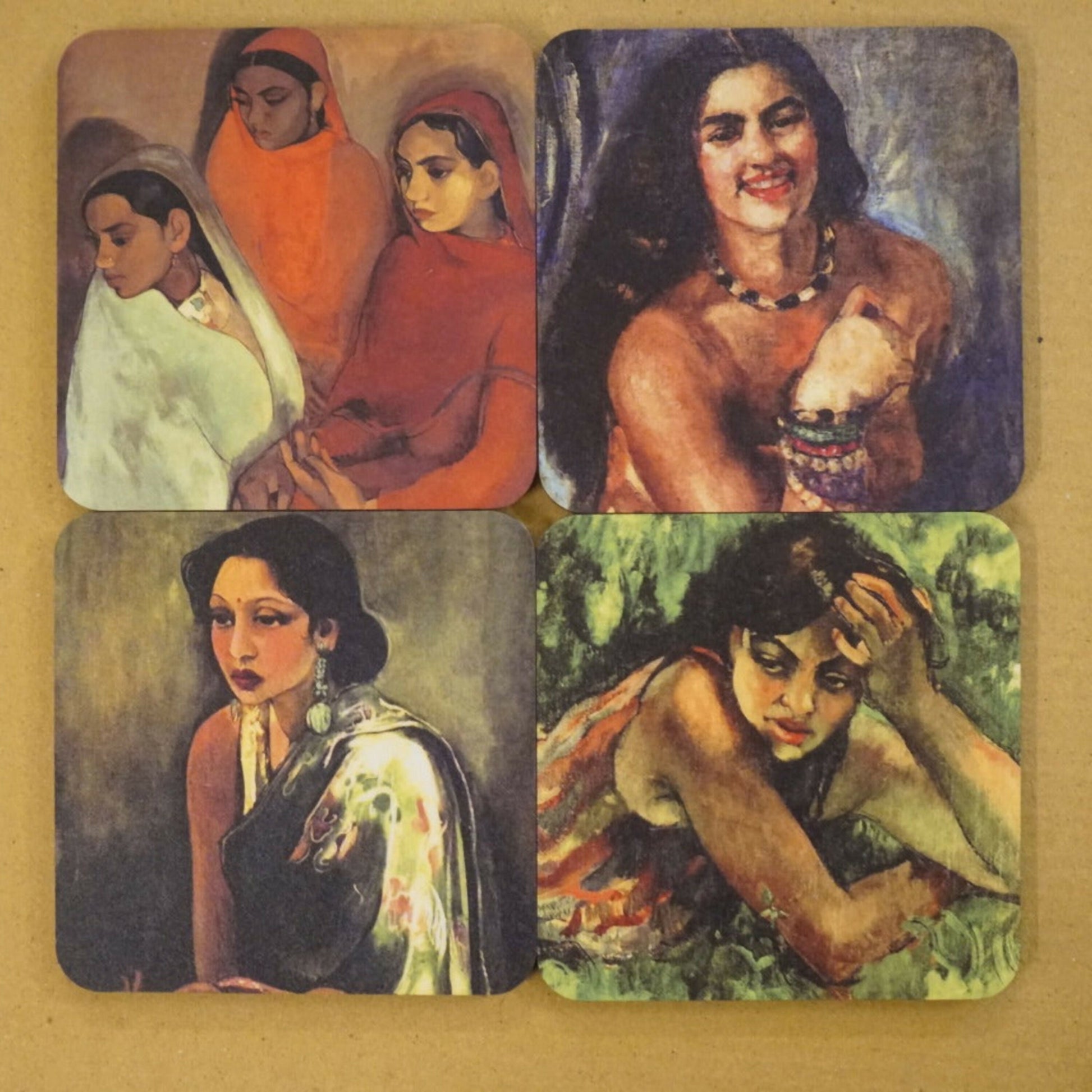 The Amrita Shergil - Daak Coaster set of 4