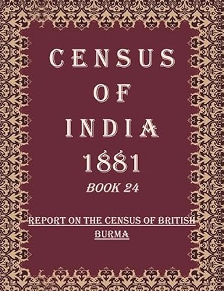 Census of India 1881: Report On The Mysore Census