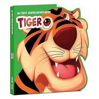 MyFirstShapedBoardbook- Tiger, Die-Cut Animals, Picture Book for Children