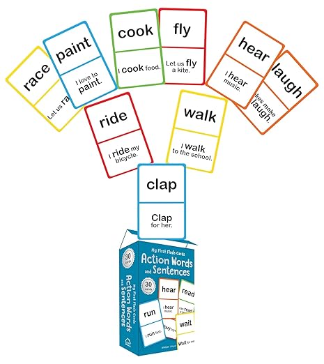 My First Flash Cards: Action Words and Sentences (Flash Cards For Children)