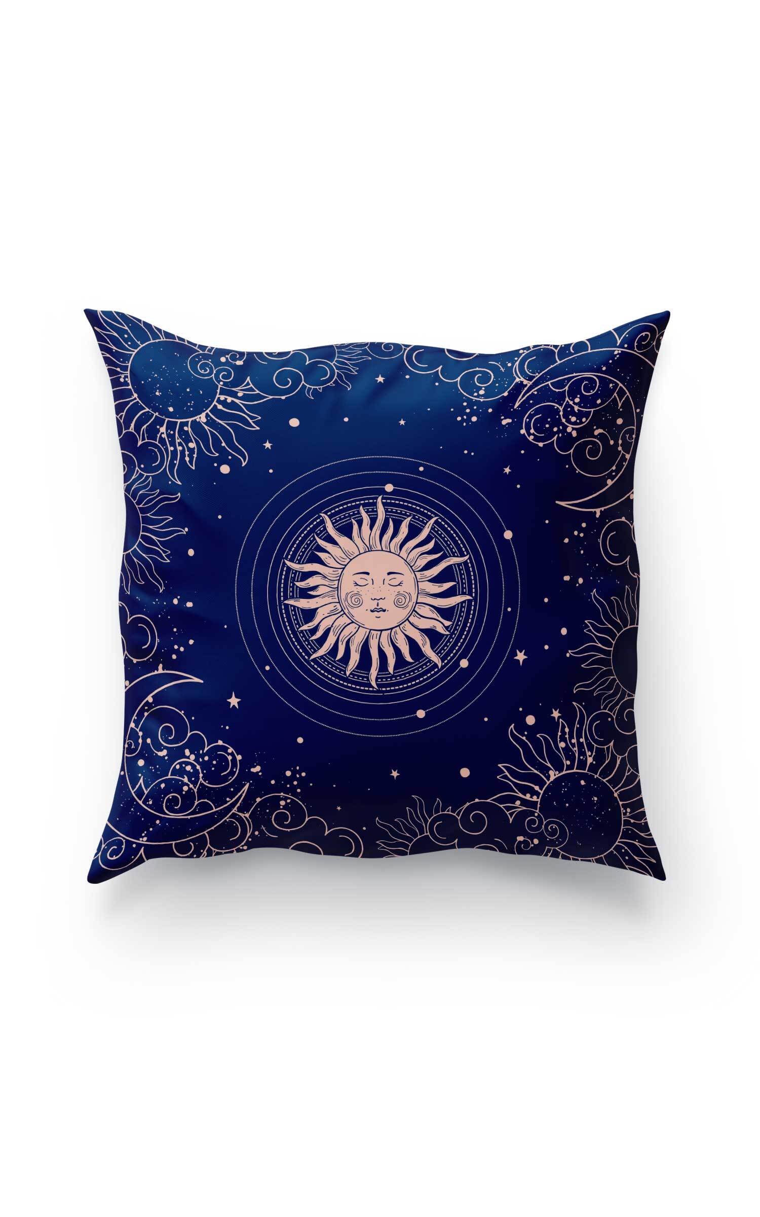 "Aaftab" Artistic Design Cushion Cover on Velvet Holland - 16"X16" (Artistic Design)