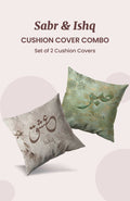 Ishq- Sabr- Rubaru Cushion Cover Combo Set of 2