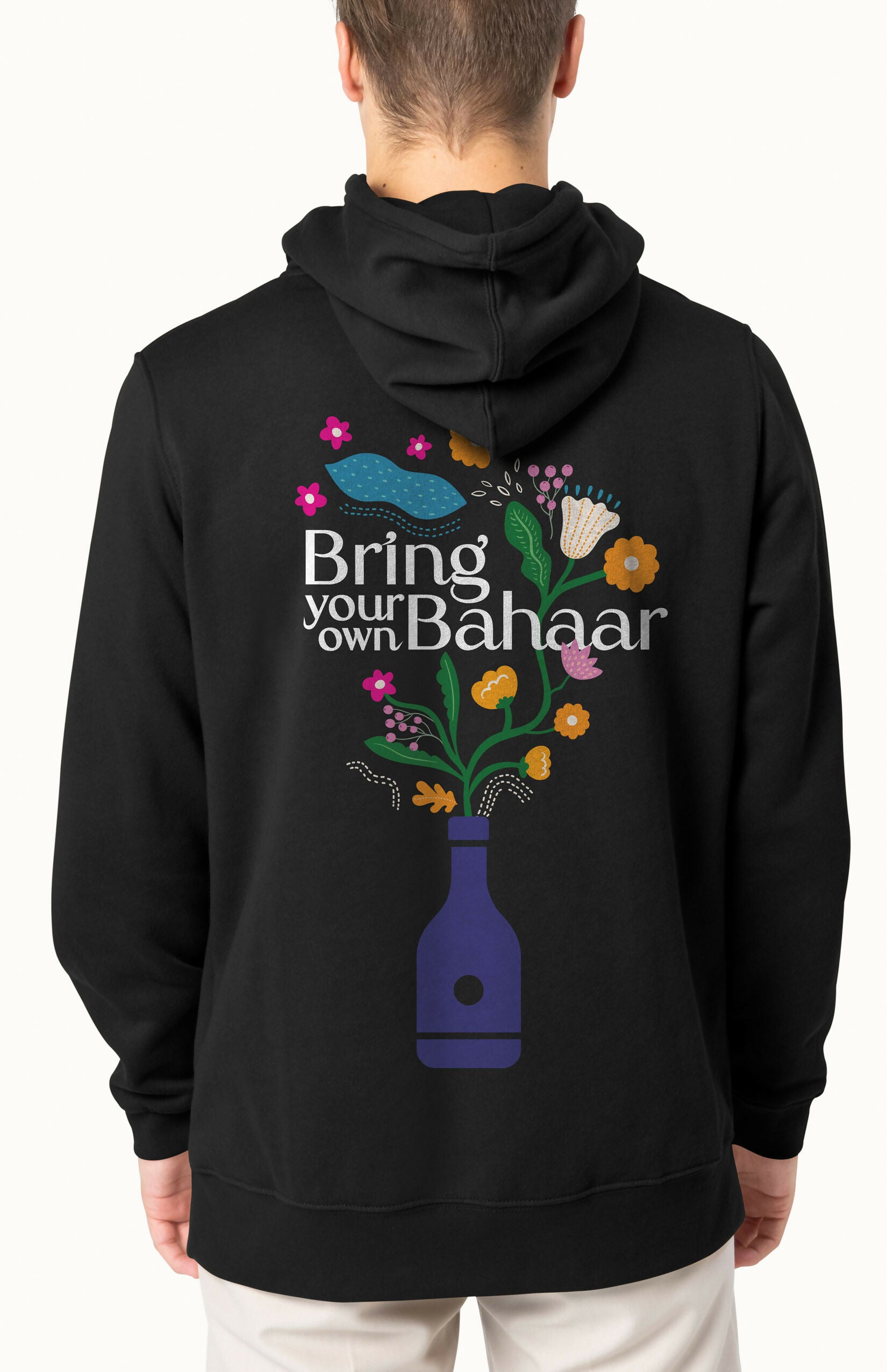 Men/Women Printed Hooded Sweatshirt; Bring Your Own Bahar