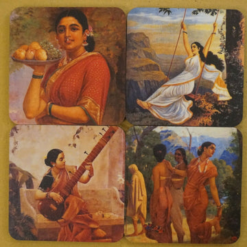 The Raja Ravi Verma - Daak Coaster set of 4