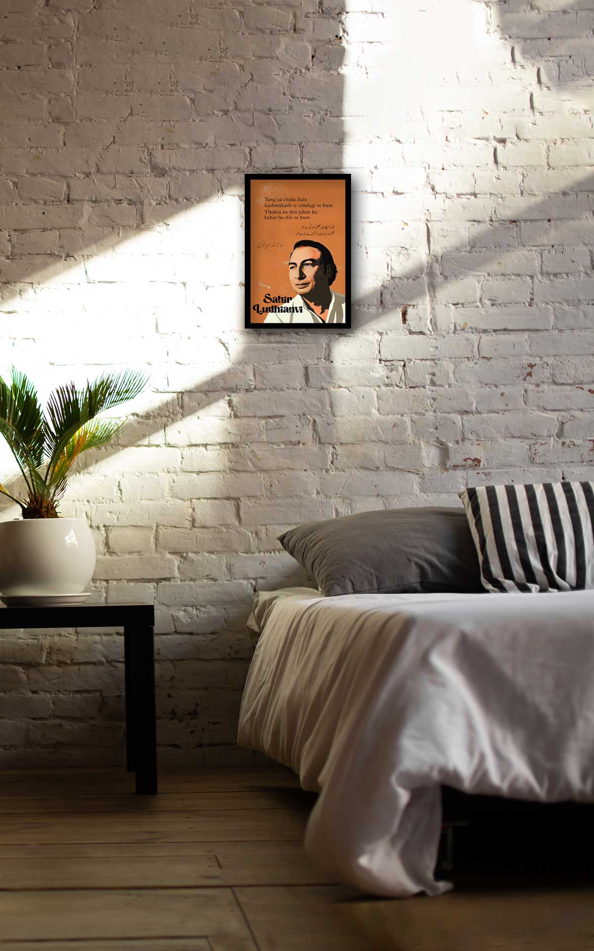 Sahil Ludhianvi -Tang aa chuke hain Quotes Wall Posters with Frame for Home and Office