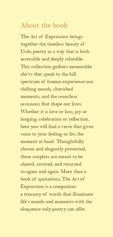 The Art of Expression - A Perfect Urdu Sher for Every Moment