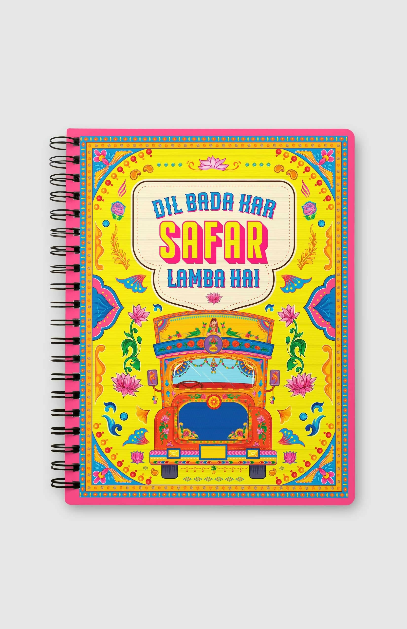 Safar Lamba Hai Spiral Notepad – Urdu Truck Art Shayari Notepad