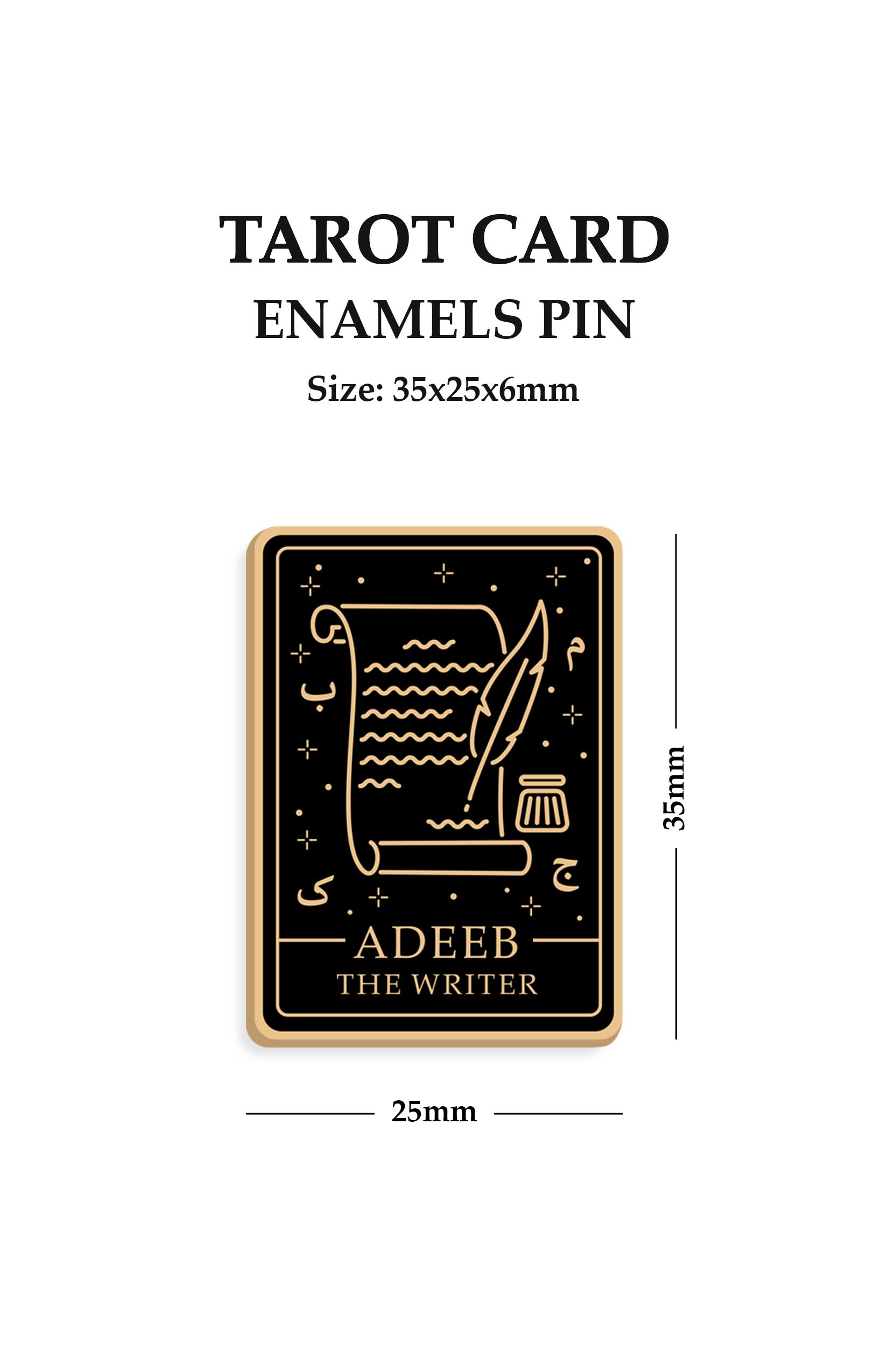 Urdu Tarot Brooch Enamel Pins