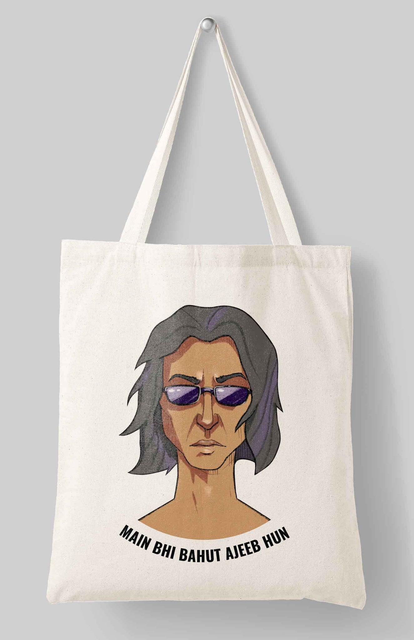 Rekhta Jaun Eliya Tote Bag | 100% Cotton Canvas Bags for Men & Women