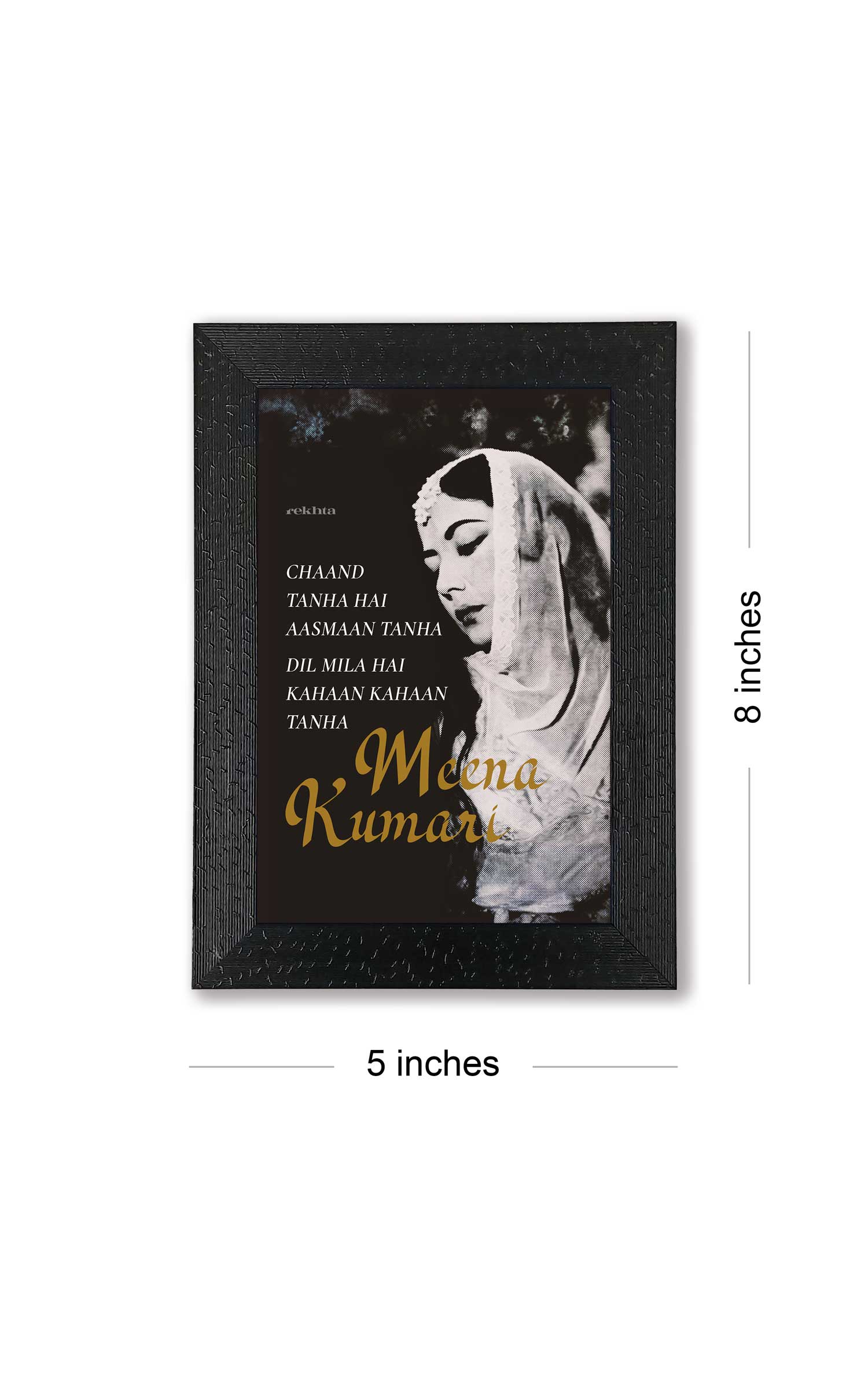 Quotes Wall Posters with Frame for Home and Office of Meena Kumari : Chand Tanha Hai