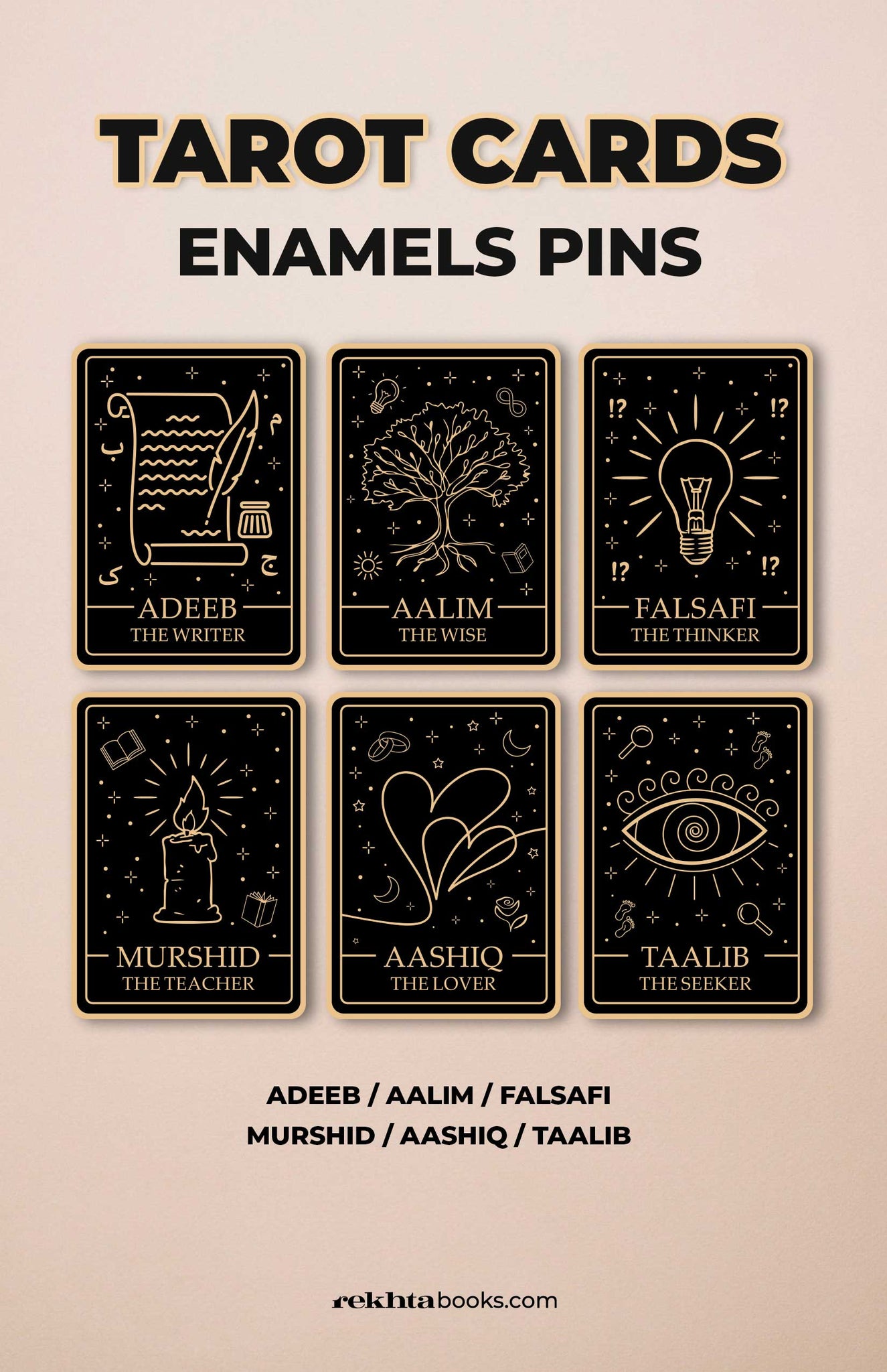 Tarot Cards Enamel Pins