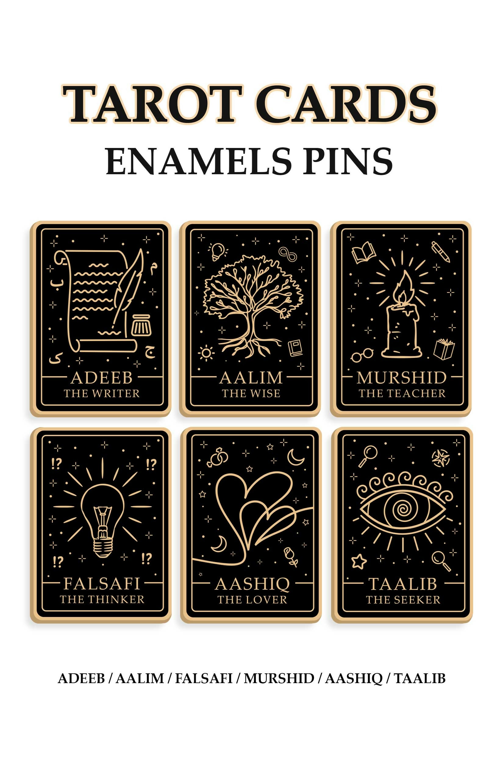 Tarot Cards Enamel Pins Combo Set