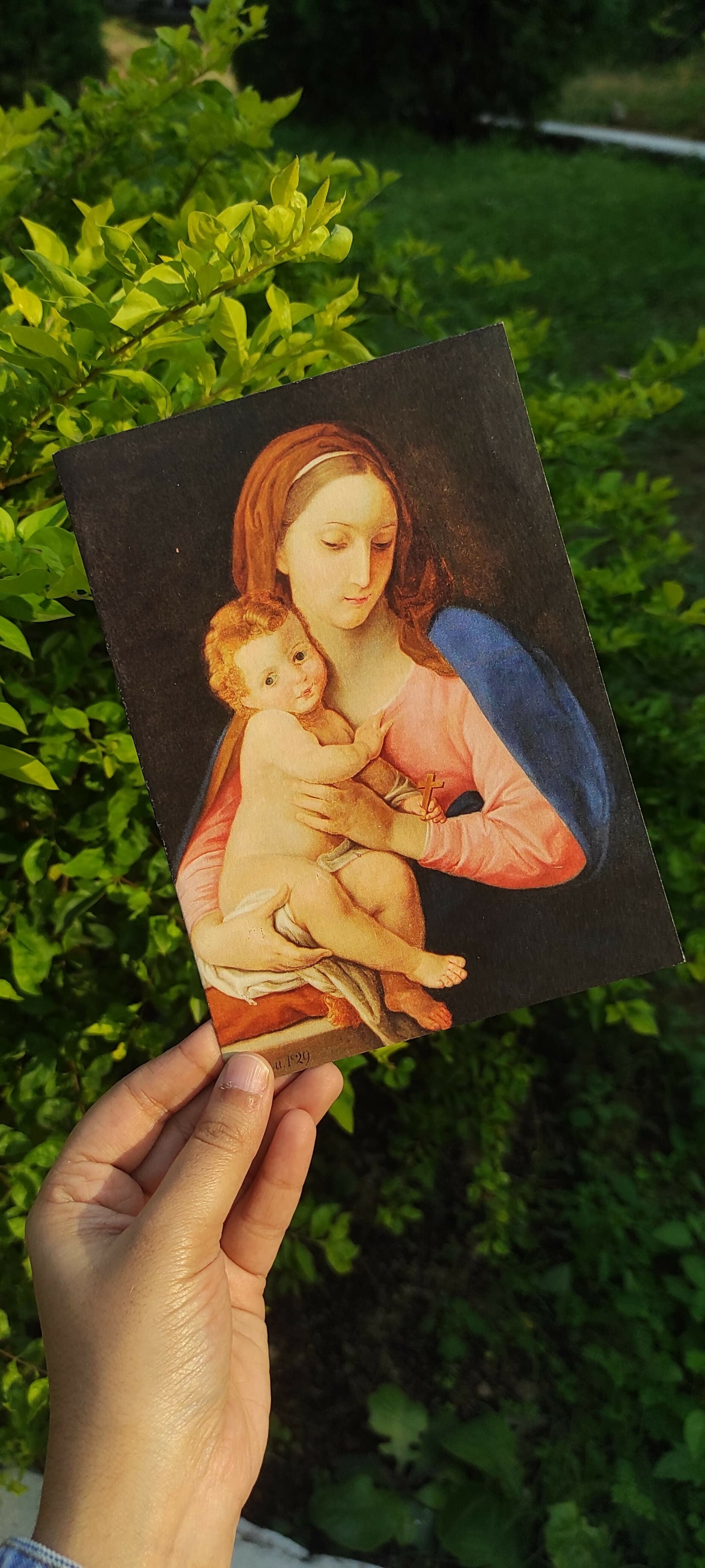 Our Lady with Baby Jesus-Daak Christmas Greeting Card
