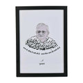 Premchand and Gulzar combo Art Print A4 Size (Framed)