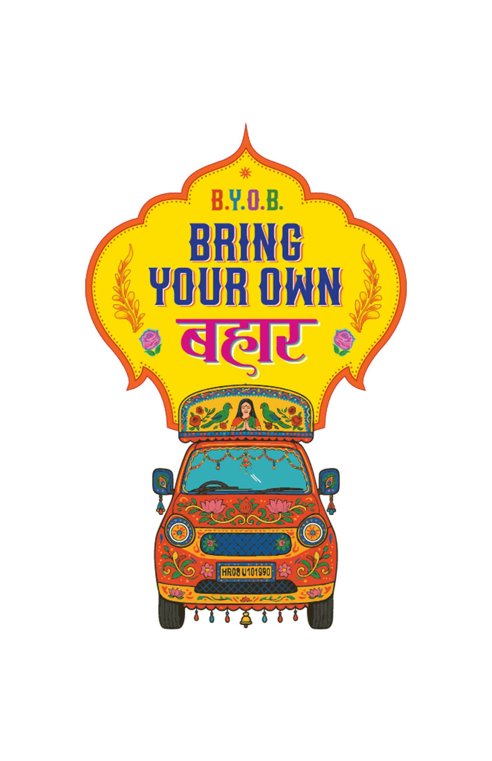 Bring Your Own Bahar 100% Cotton Unisex Hoodie – Urdu Truck Art Shayari Hoodie