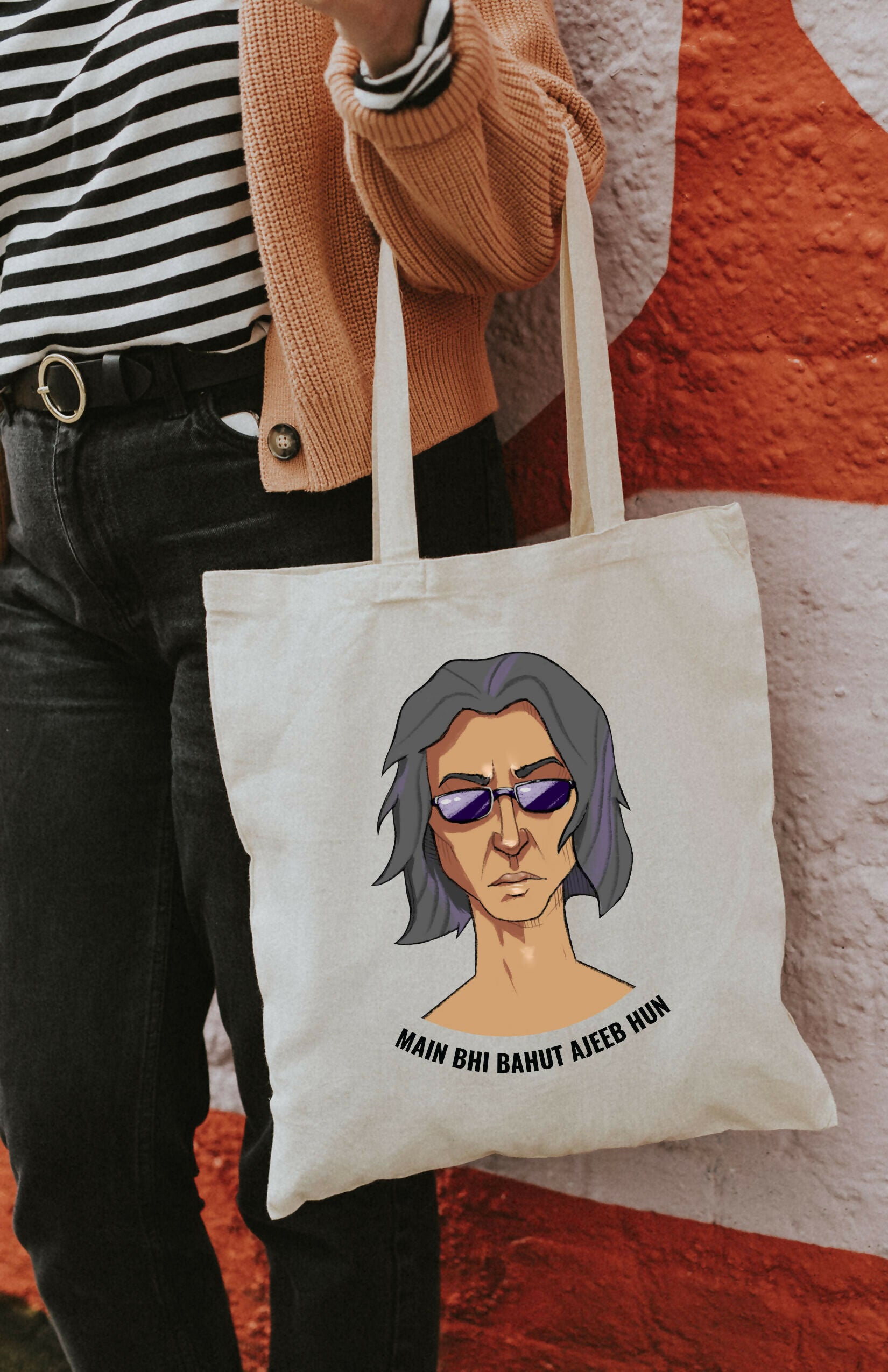 Rekhta Jaun Eliya Tote Bag | 100% Cotton Canvas Bags for Men & Women