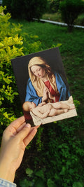 Christmas Greeting Card - Mary Worshiping the Child