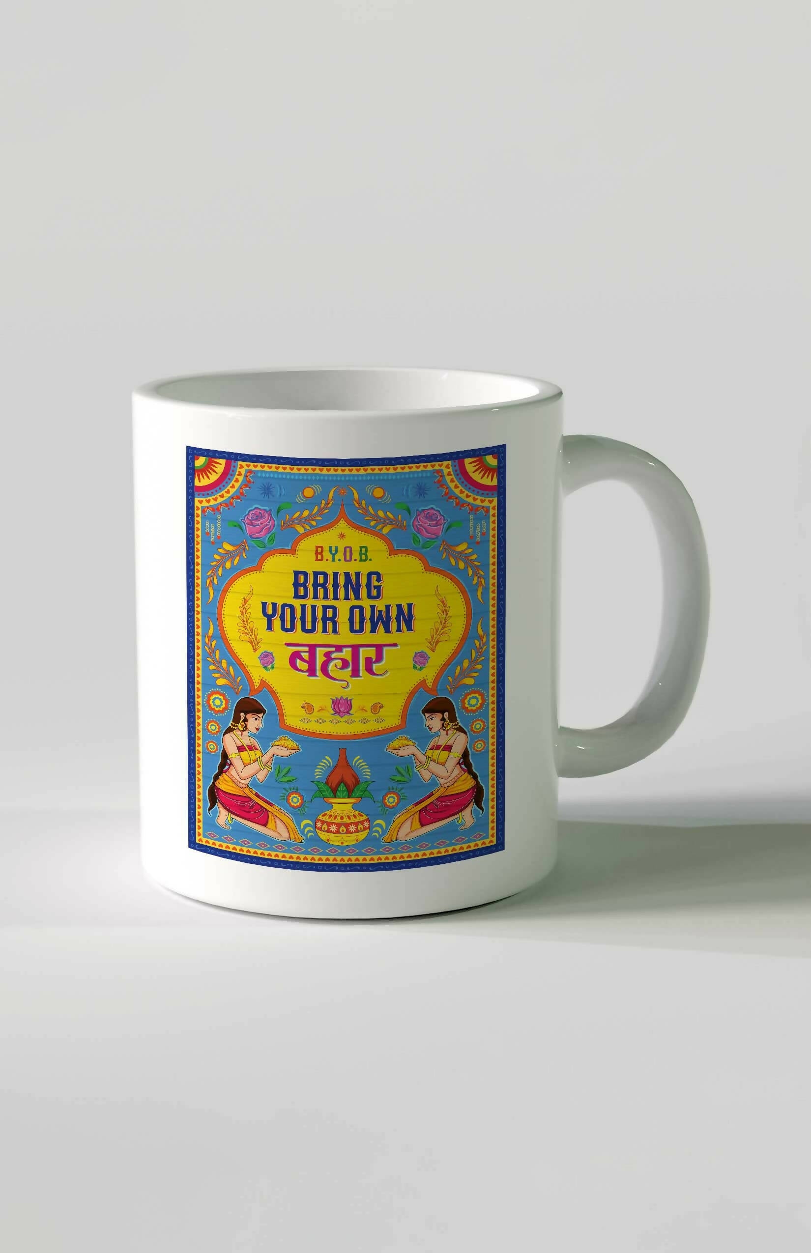Bring Your Own Bahar Ceramic Mug – Urdu Truck Art Shayari Gifts