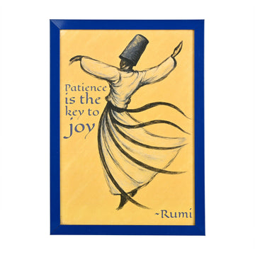 Rumi Art Print A4 size (Framed) - Whirling Dervish