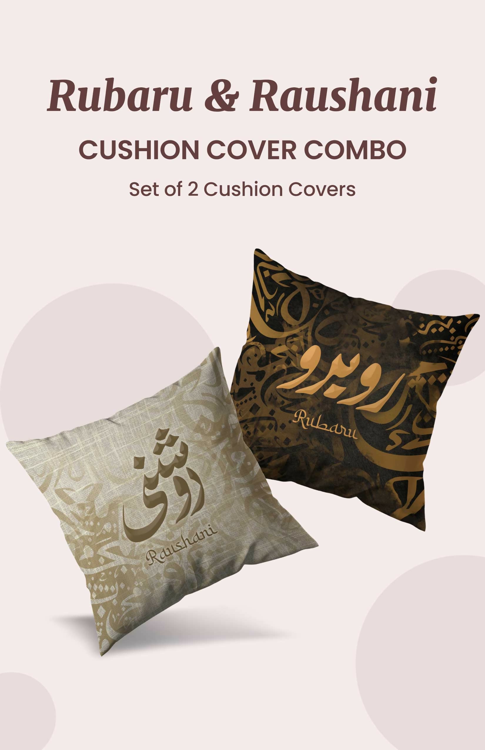 Raushni- Rubaru Cushion cover combo set of 2