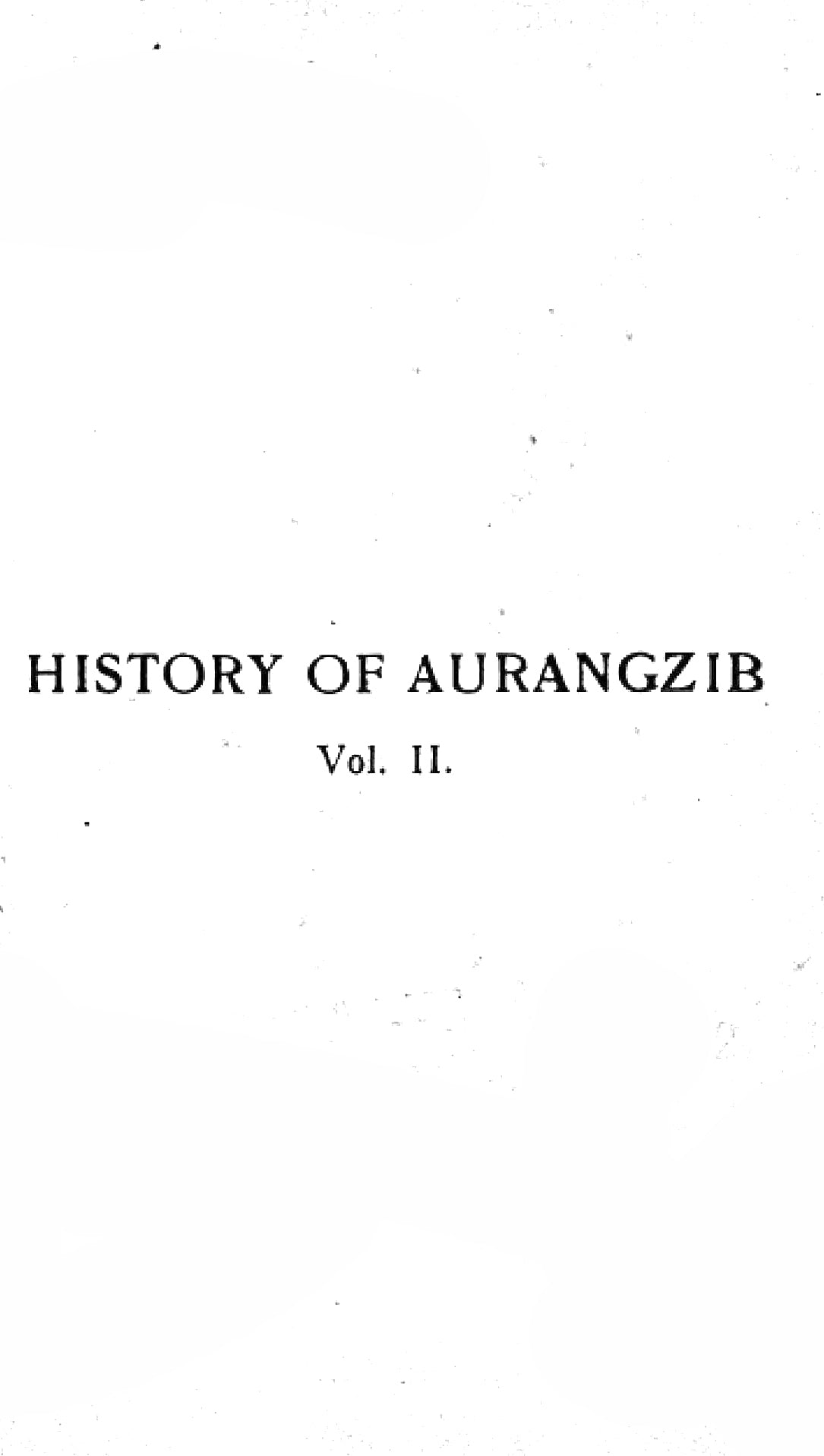 History of Aurangzib