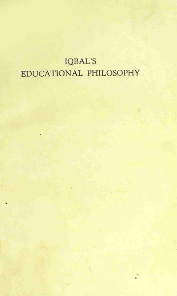 Iqbal's Educational Philosophy